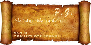 Péchy Gáspár névjegykártya