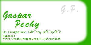 gaspar pechy business card